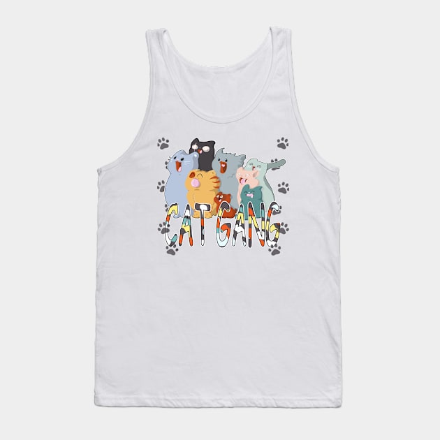 cat gang Tank Top by Tea Master 